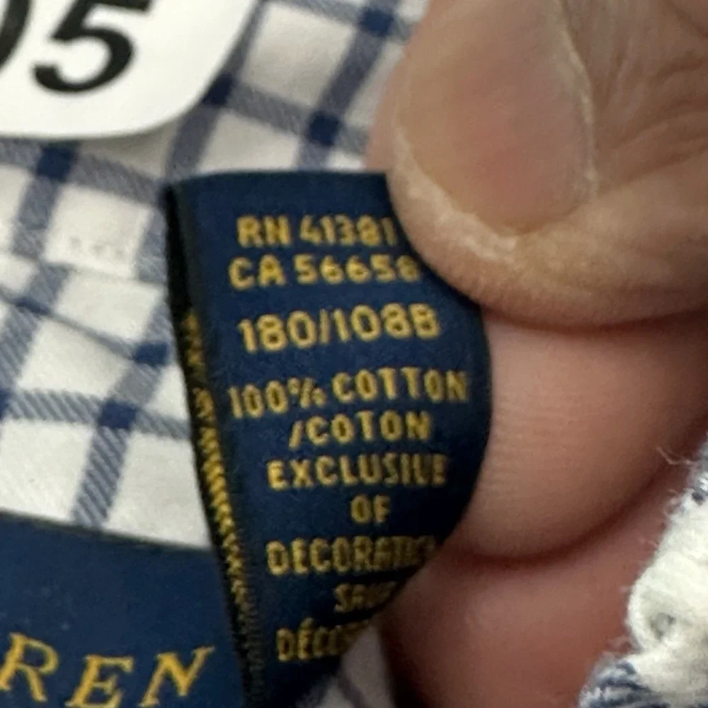 Lot of 3 Polo Ralph Lauren Button Down Dress Shirt Men 2XB Big Blue Plaid Stripe